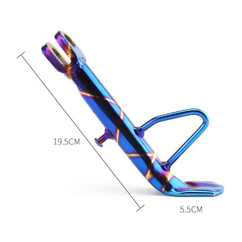1PC CNC Aluminum Motorcycle Scooter ATV Kickstand Side Stand Leg Prop Frame Blue