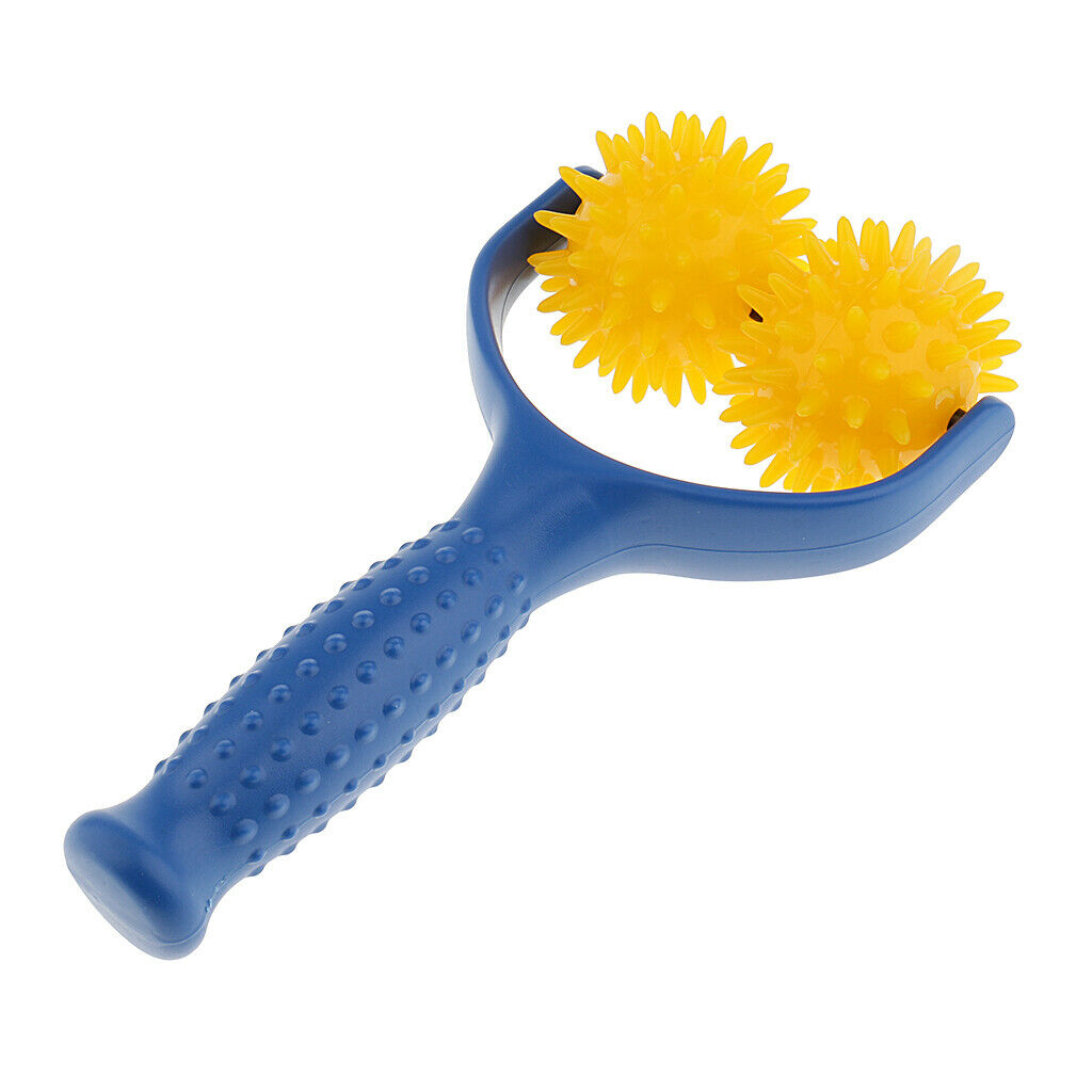 Acupuncture Shoulder Muscle Massager Roll Massage Ball  Blue + Yellow