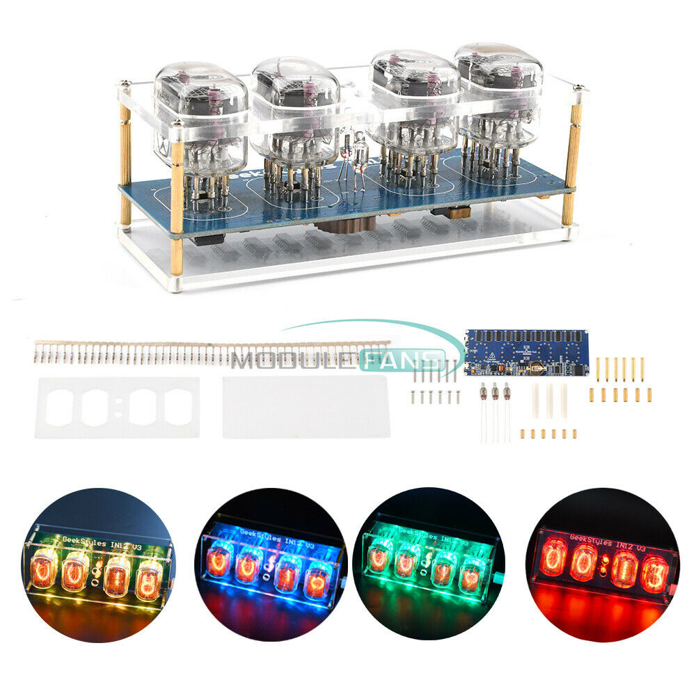 Micro USB IN12 IN-12 PCBA Glow Tube DIY Retro Sleepable Clock Module Kit
