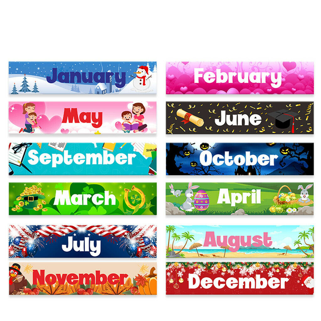 Homeschool Learning Calendar Pocket Chart Day Week Monthly Pocket Chart for Kids
