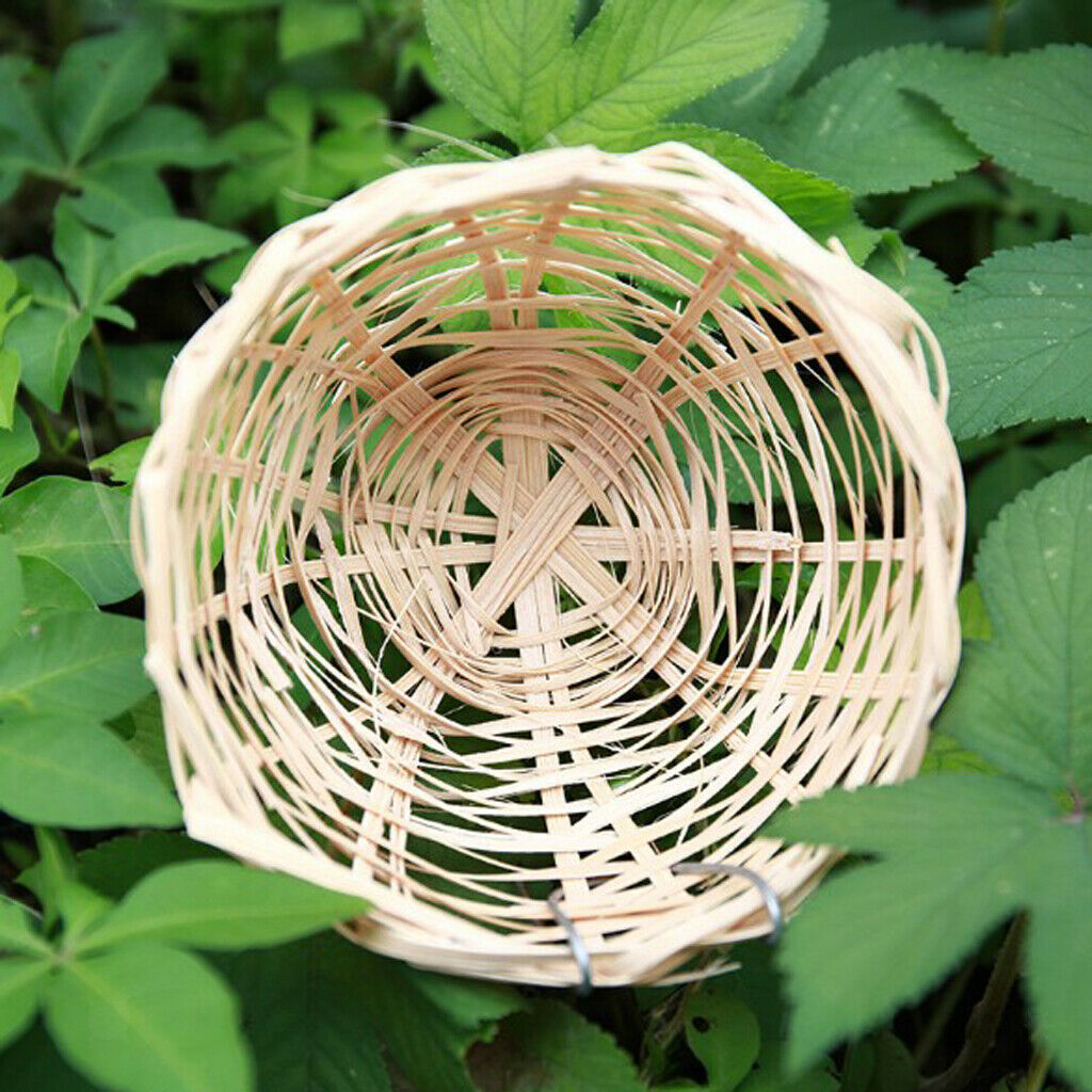15Pcs Handmade Bamboo Bird Nest Hanging Cage for Finch Lovebird Budgie Cozy