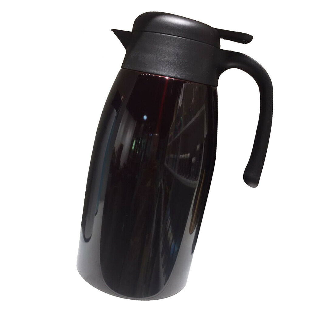 2L Insulation Thermal Coffee Carafe Water Bottle Pot Tea Kettle Black