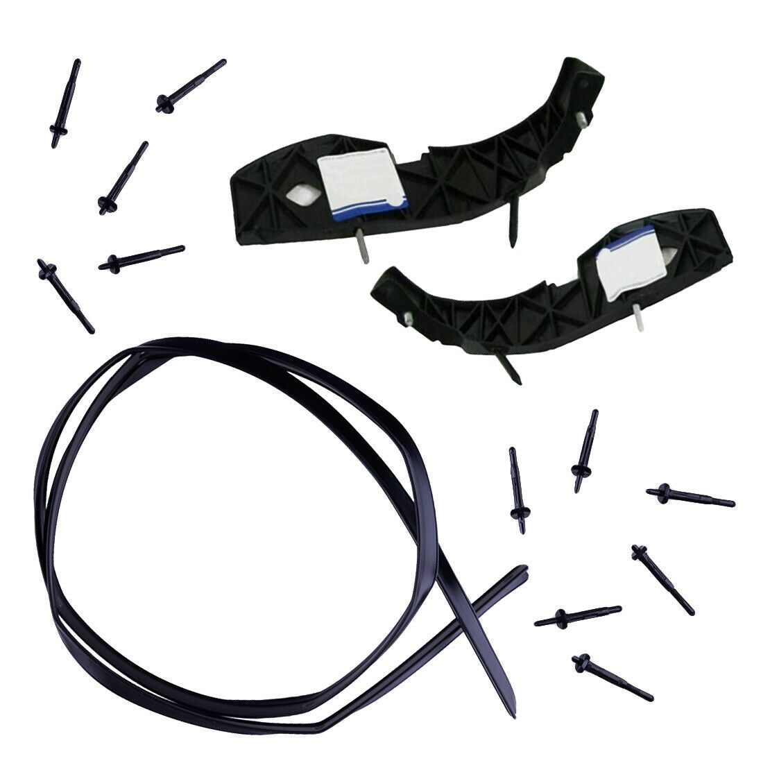 Car Front Bumper Bracket & Hood Seal & Rivets Fit For Dodge Challenger 2008-2019