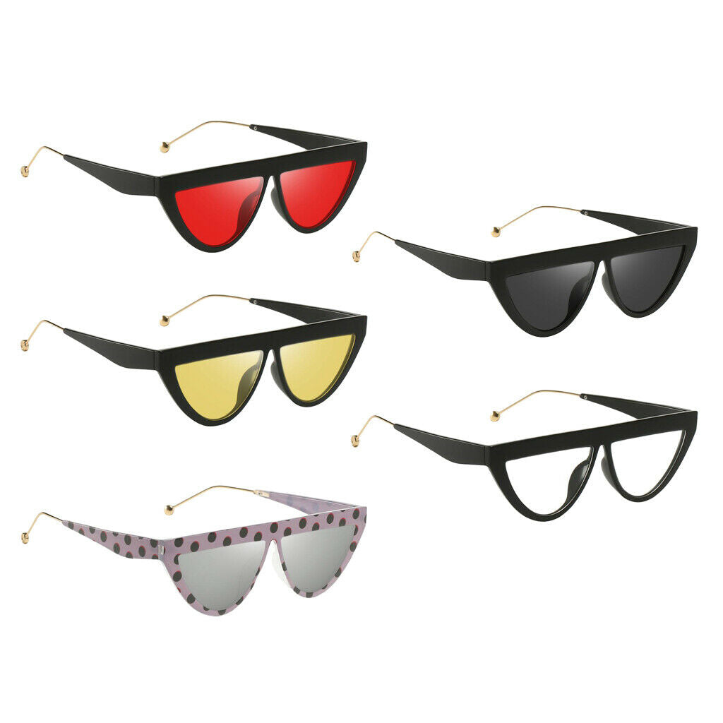 Women Mens Triangle Mirrored Sunglasses Eyewear Black Frame Gray Lens