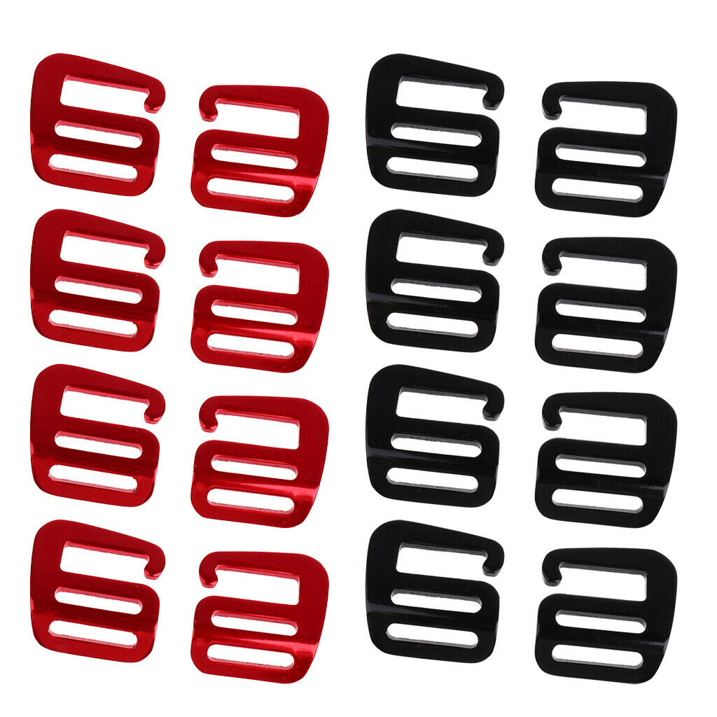 16 pcs 1 inch Strong Heavy Aluminum Alloy Ladder Lock Slider Adjustable Webbing