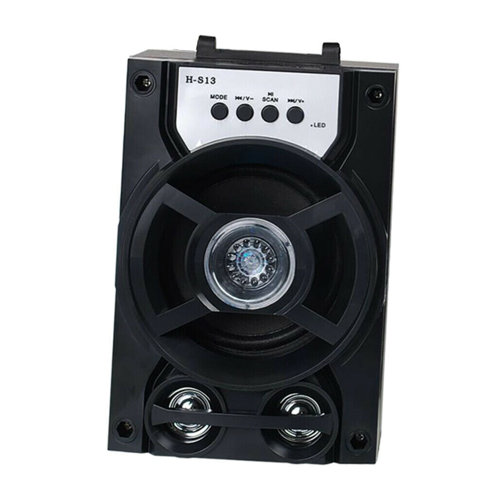 Black Portable Wireless Outdoor Bluetooth Soundbox w/ LED Light for Outdoor