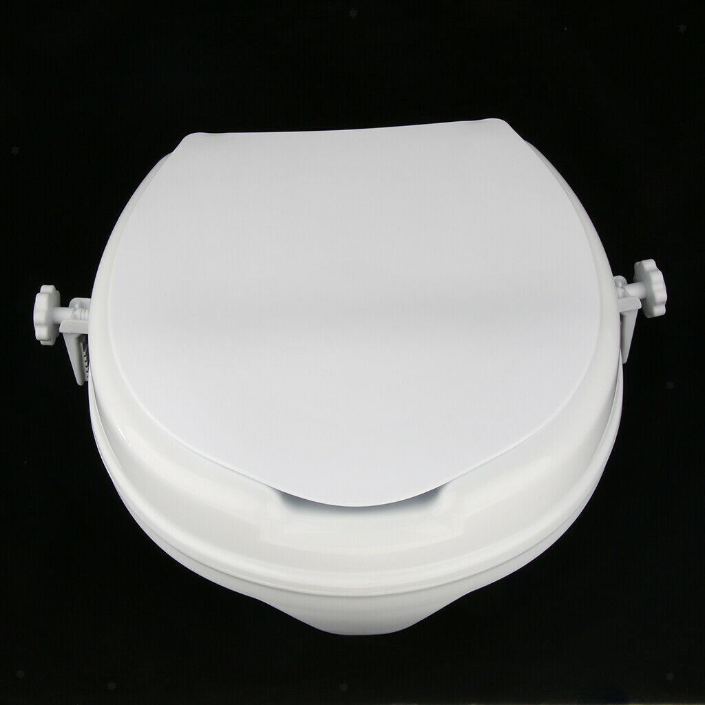 Standard Toilet Seat 2 "riser with Raised Safety Chair Lifter Extender