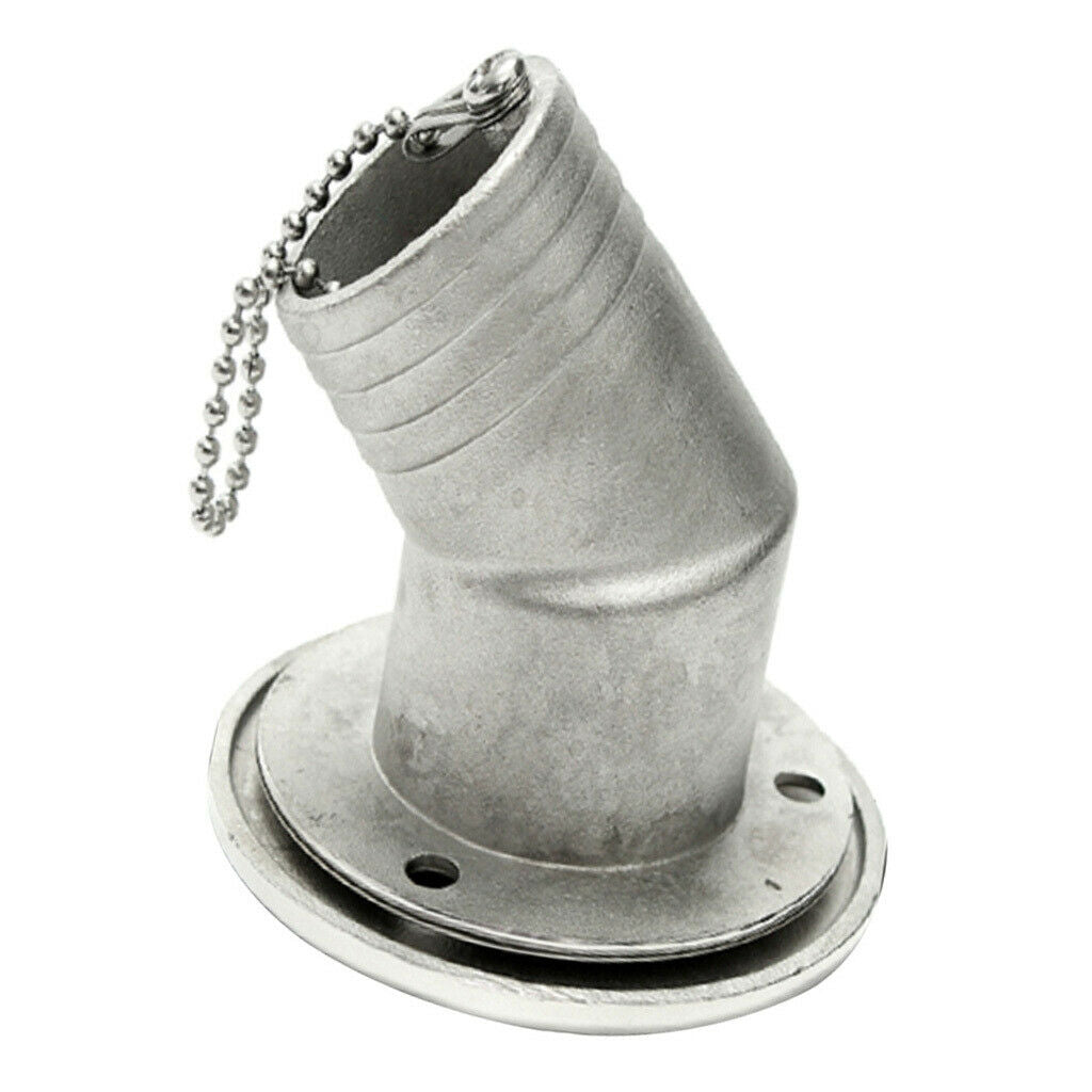 Stainless Steel Elbow Filler Neck, Deck Filler With Tank   For Boat, Yacht,
