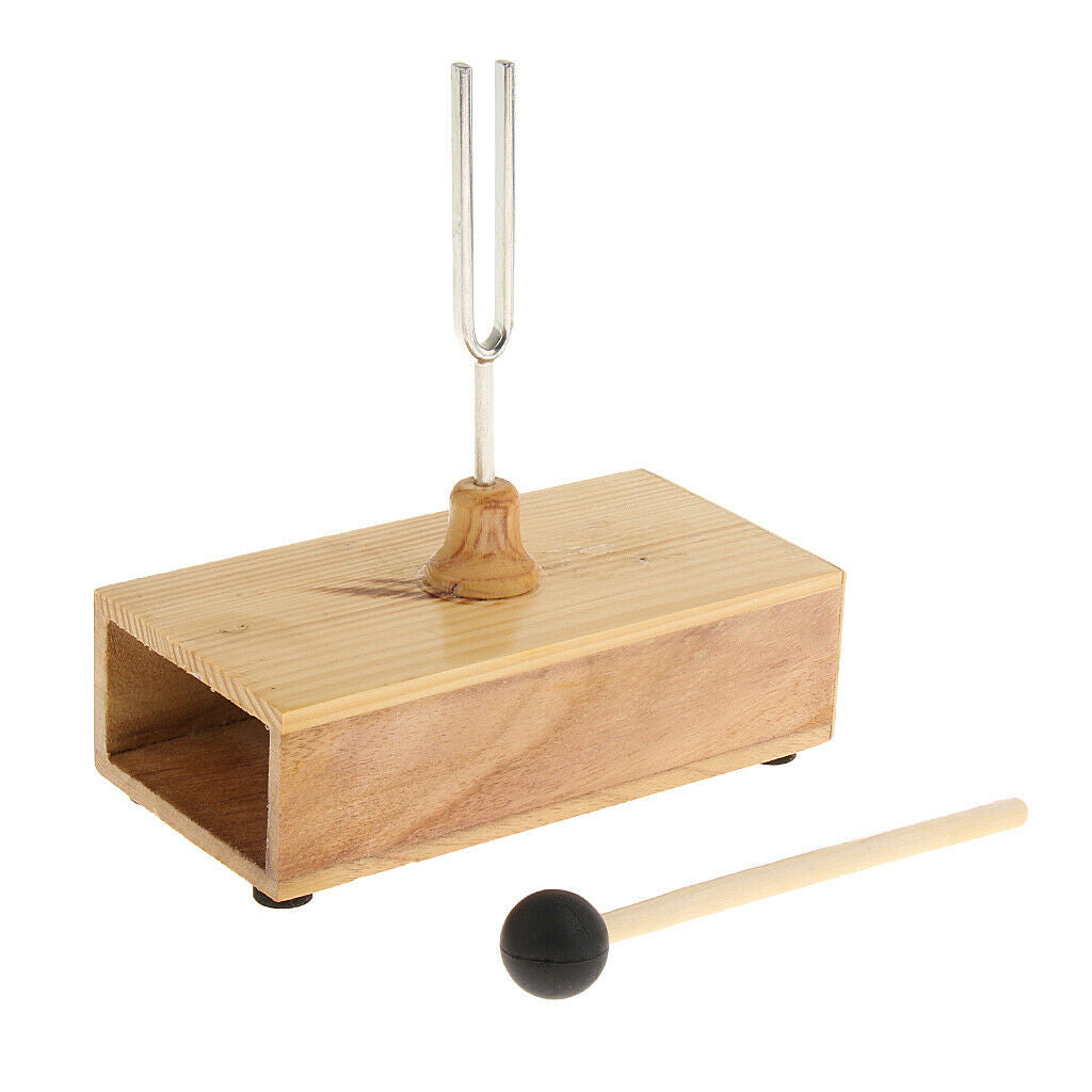 Wooden 440Hz Tuning Fork Turner With Beater Stick Musical Instrument Parts