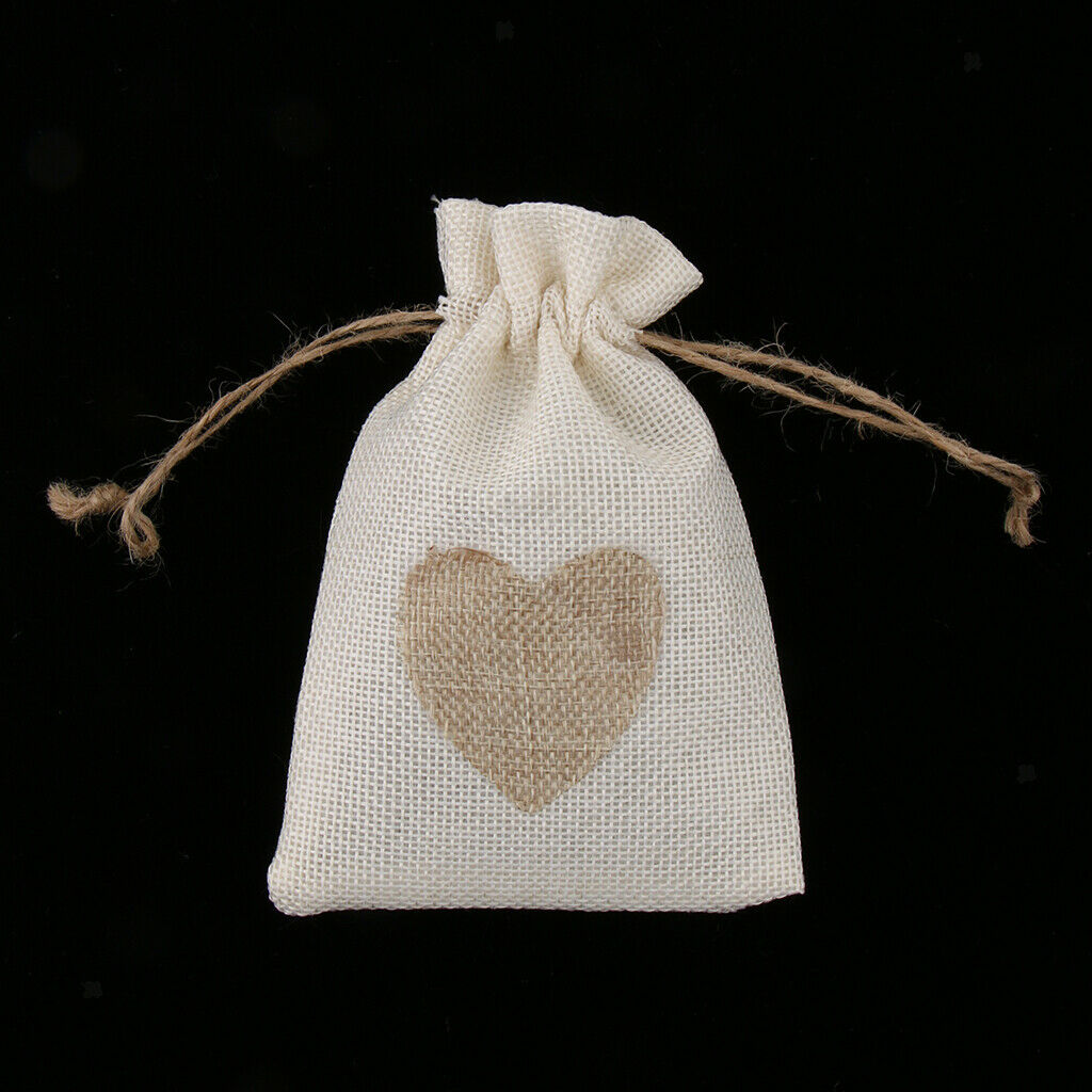 30 Pieces Jute Sack Jewelry Pouch Drawstring Gift Bags Wedding Favor