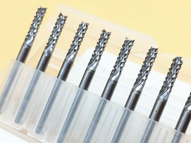 10pcs PCB end mill engraving cnc router tool bits 1/8" (3.175mm)-3.1mm L:38mm