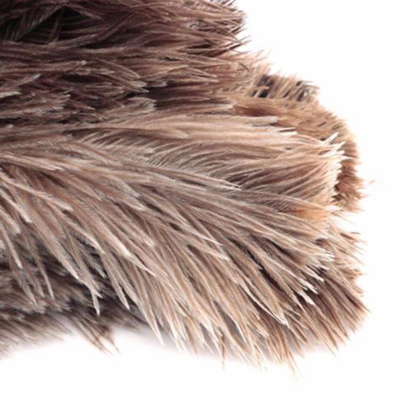Anti-static Ostrich Feather Fur Brush Duster Dust Cleaning Tool Wooden Handle