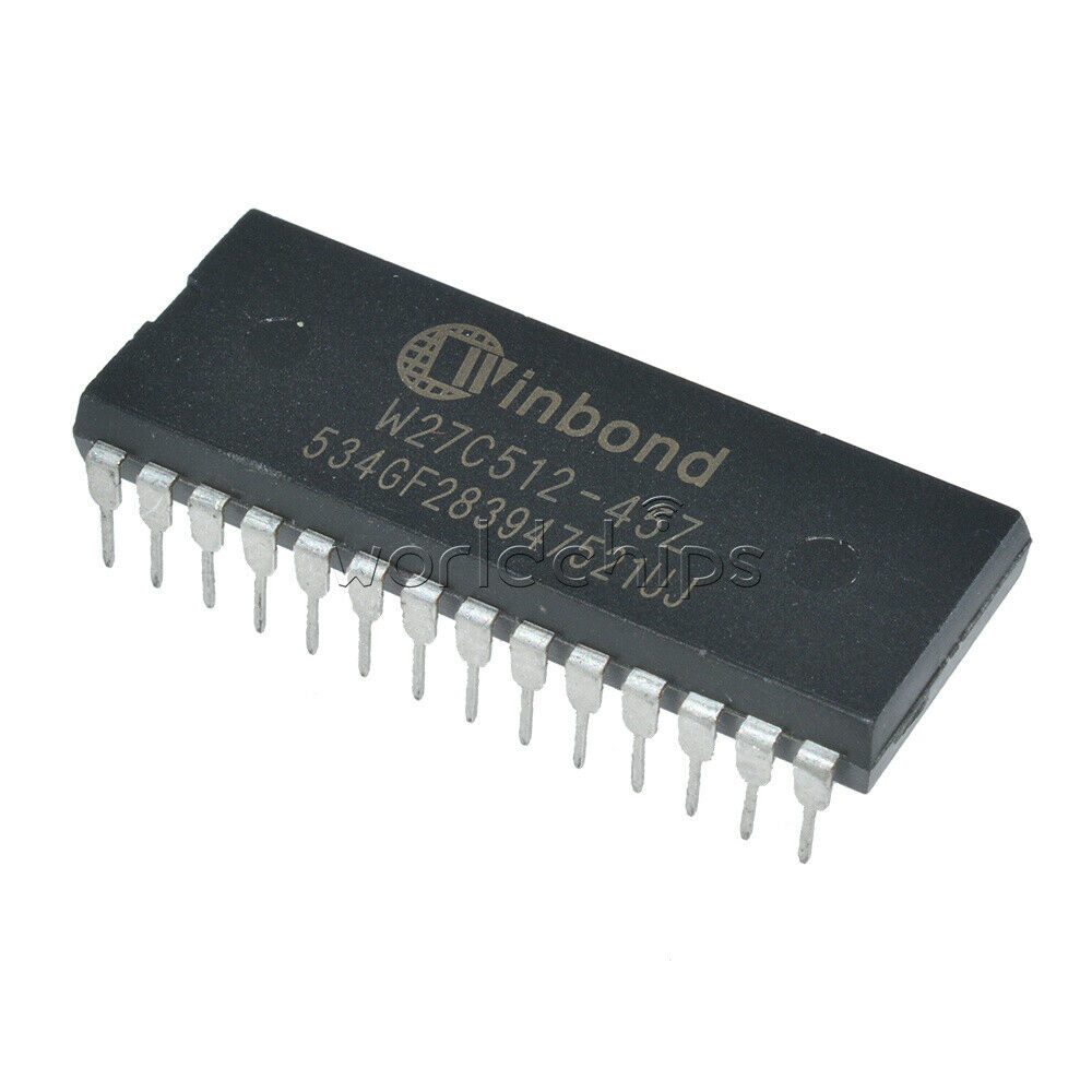 5PCS W27C512-45Z W27C512 DIP-28 IC Winbond EEPROM 5V 45NS 512KBit 64K*8