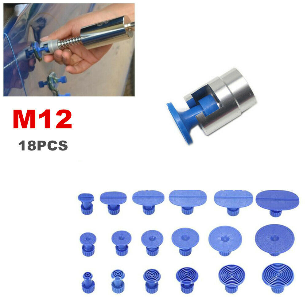 19PCS M12 Car Body Hail Glue Puller Tabs Paintless Removal Dent Repair Tool Set