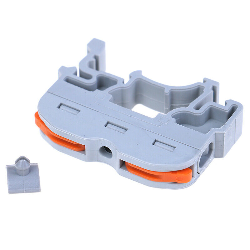10set LAS--211 1 Pin Din Rail Compact Cable Wiring Connector Terminal Bl GwY1