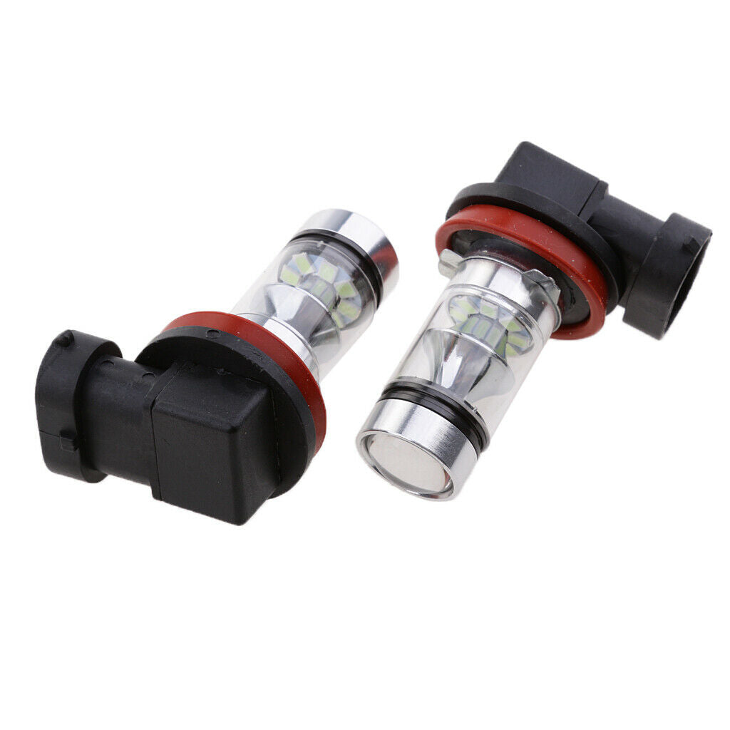 2 Pieces H11 100W Car Fog Driving Light LED Bulbs High Power Ice Blue