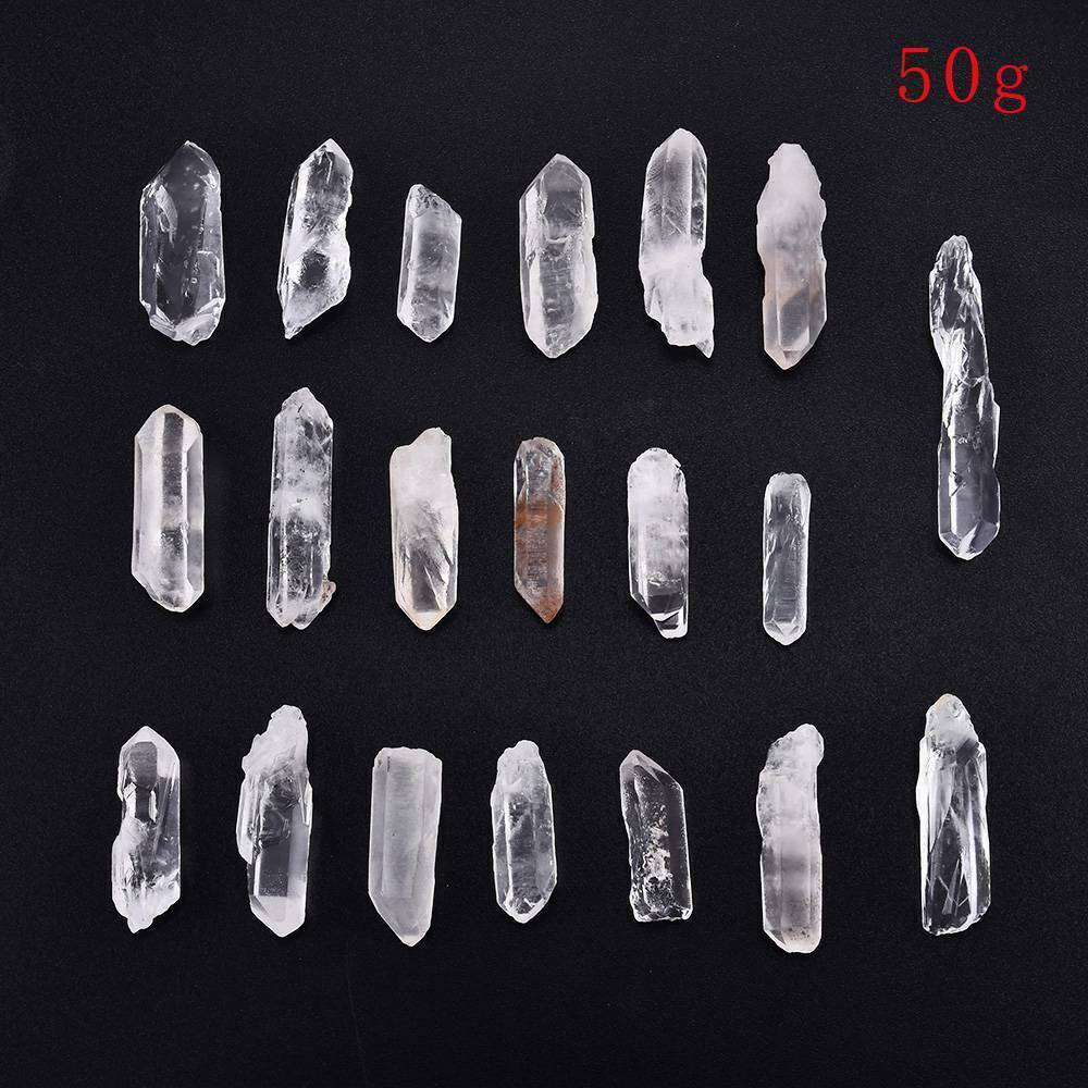 Wholesale 50g Bulk Small Points Quartz Crystal DIY Healing Reiki Mineral Wand ~