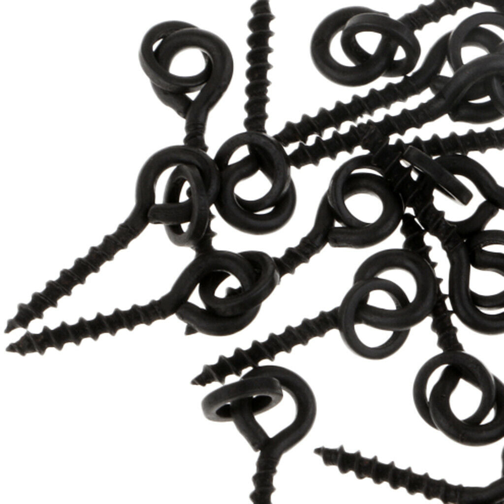 25pcs Carp Boilie Bait Screw Fishing Lure Ring Swivels