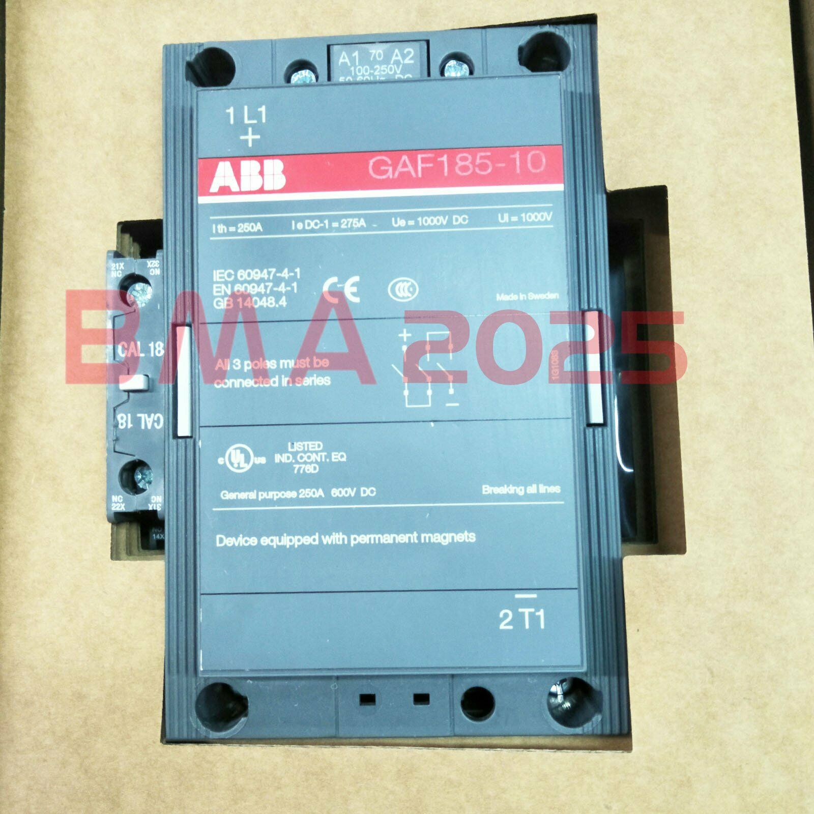 1PC Brand New DC contactor GAF185-10-11 1 year warranty DHL free Ship AB9T
