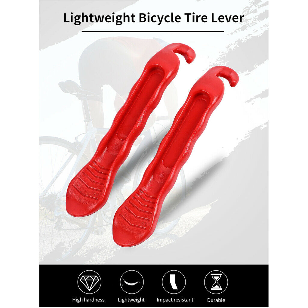 5 Pieces Bicycle Bike Tire Changer Wheel Lever Remover Repair Pry Tool Red
