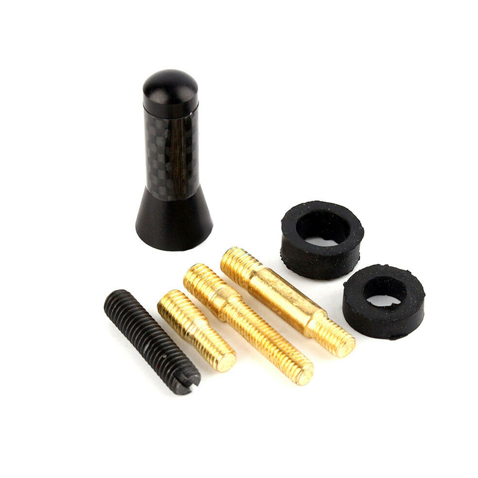 3.5cm/1.4" Carbon Fiber Screw Aluminum Car Short Stubby Mast Antenna Accessories