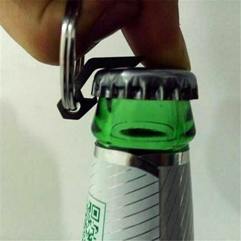 Bottle Mini Tool EDC Opener Screwdriver Multifunction Outdoor Keychain Keyring
