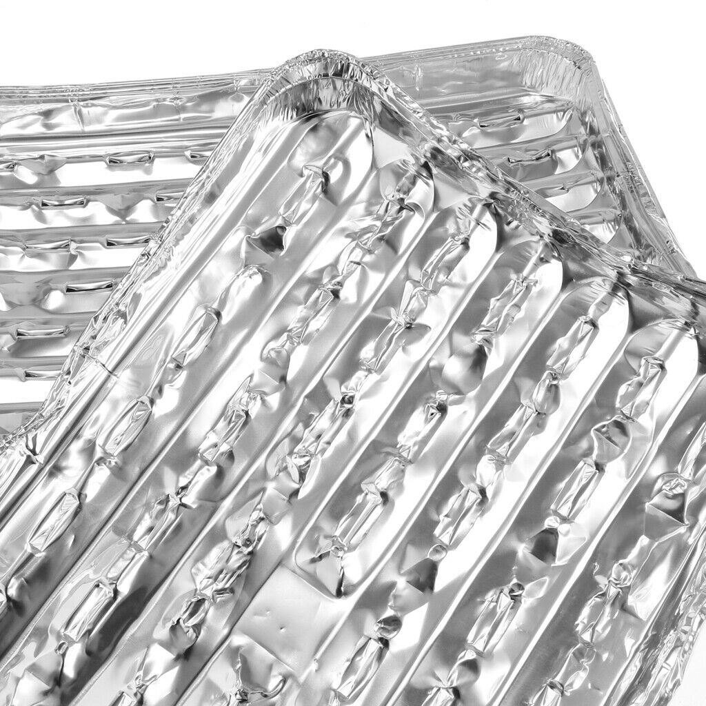 Set of 20 Disposable Aluminum Foil Pan Meat Sea Food Vege Roasting BBQ Spare