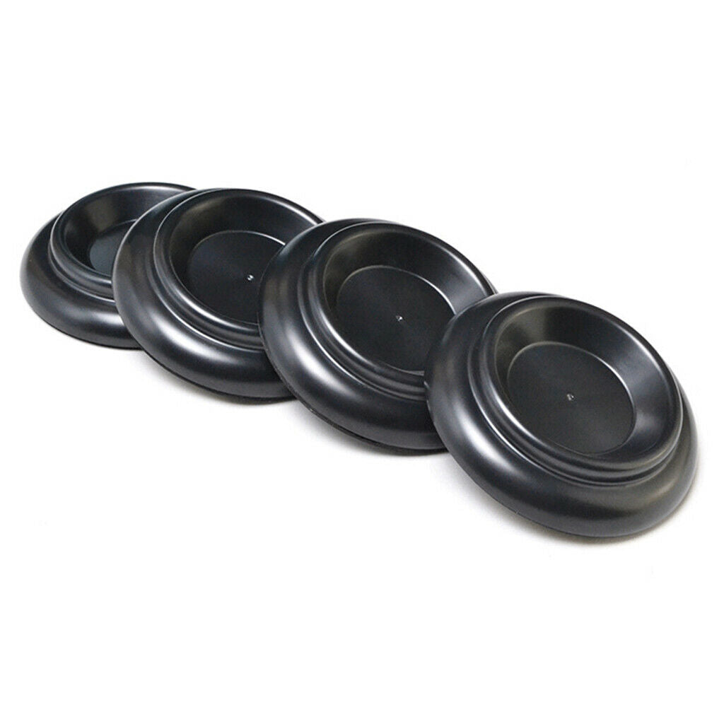 Finest 4pcs Black Piano Castor Cup Bowl Shape for Upright Piano Accessory
