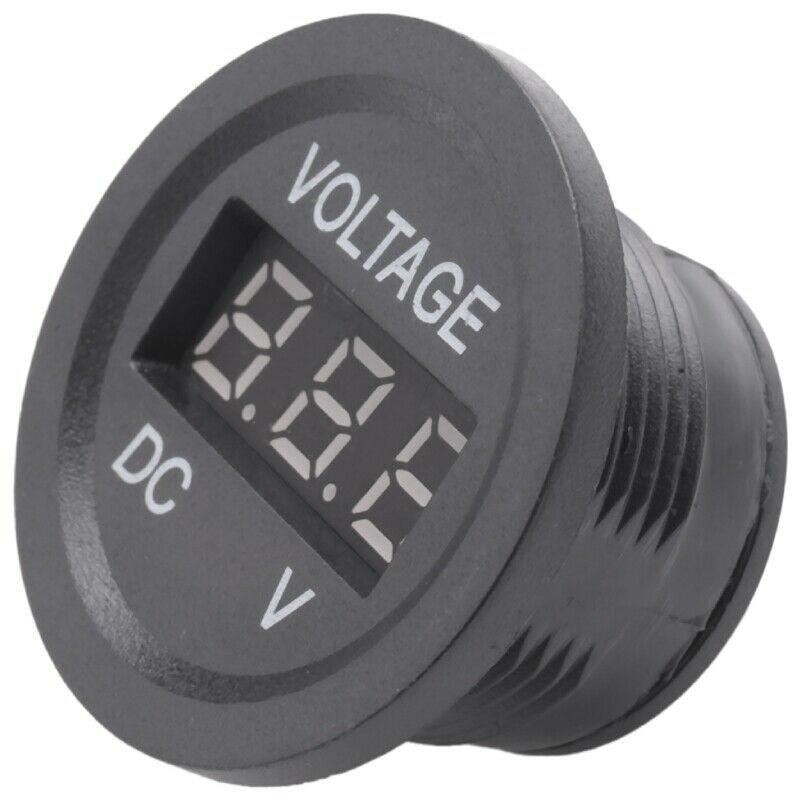 DC 12V-24V Motorcycle LED Digital Display Voltmeter Voltage Meter Round Panel(B9