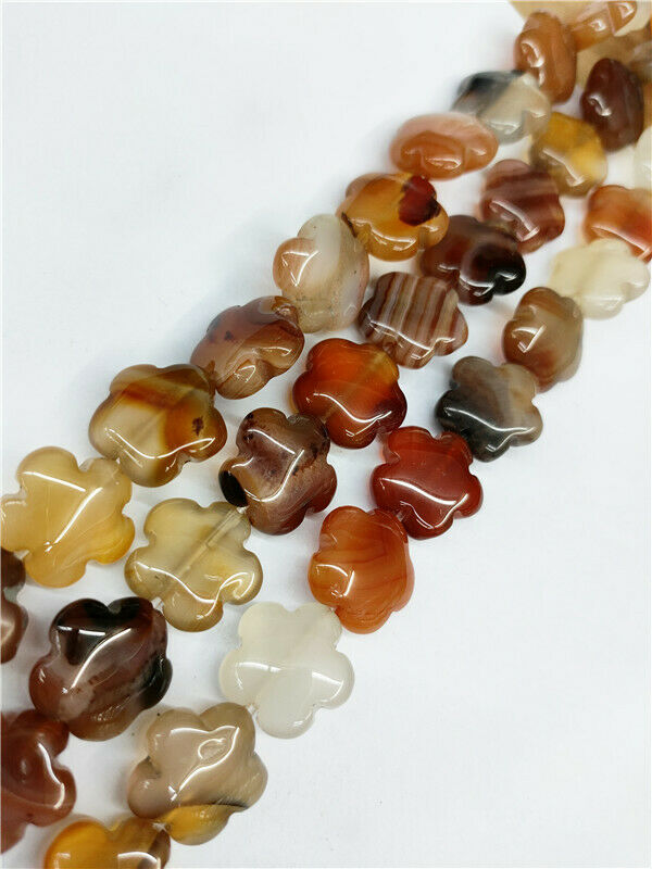 1 Strand 16x16x6mm Red Agate Snowflake Flower Spacer Loose Beads 15.5inch HH111