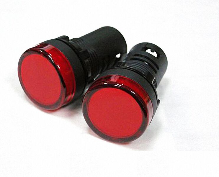 5pcs 10V 16mm Red LED Indicator Pilot Signal Light Lamp [M1]