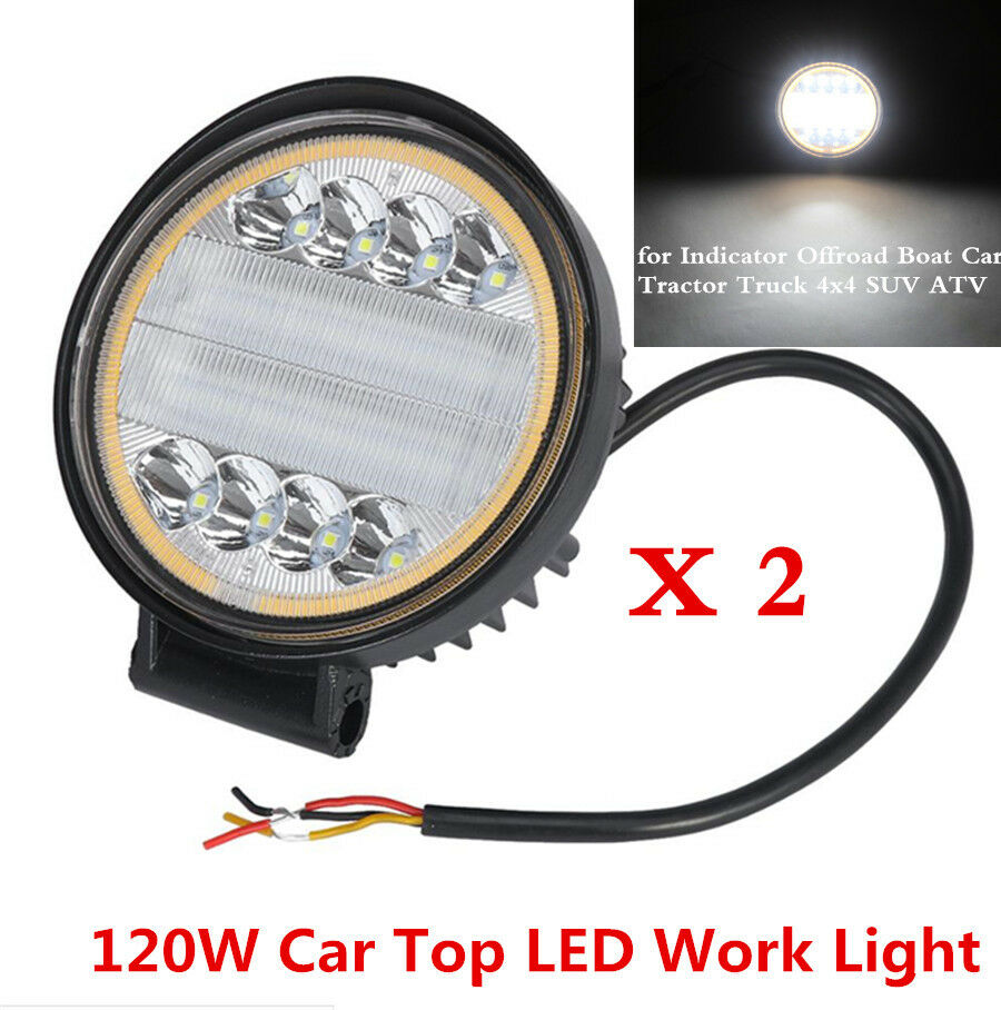 120W 9600LM LED Work Light Flood Beam Driving Fog Lamp DRL Car Tractor Truck 4x4