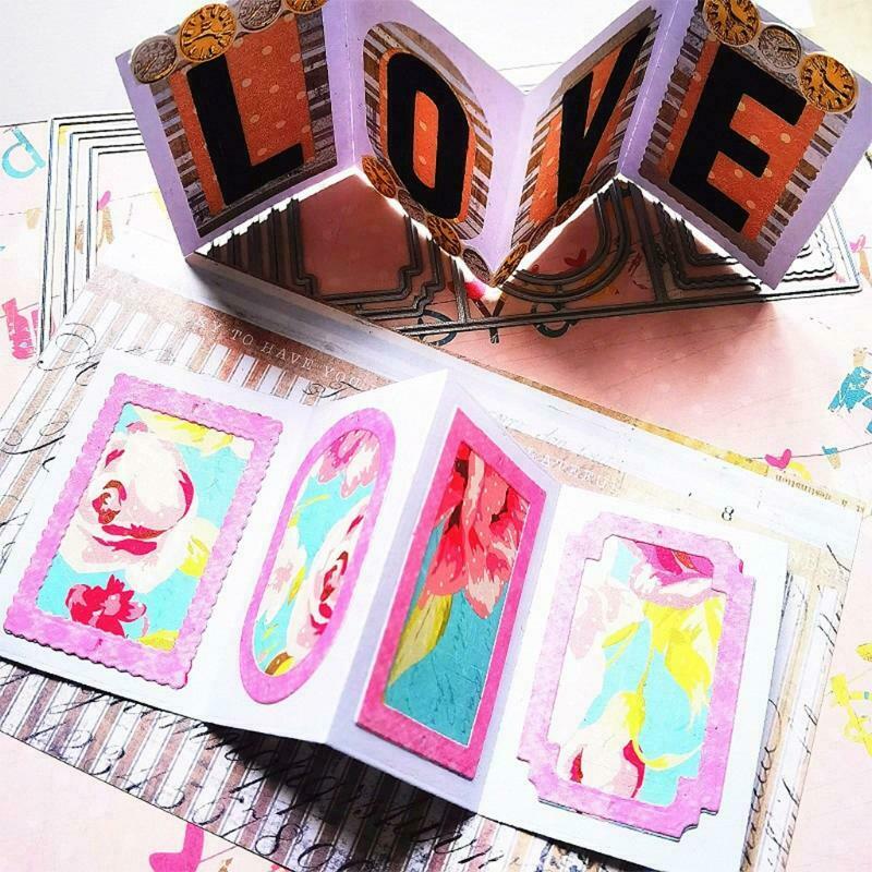 Frame Metal Cutting Dies Stencil DIY Scrapbooking Album Paper Card Template Mold
