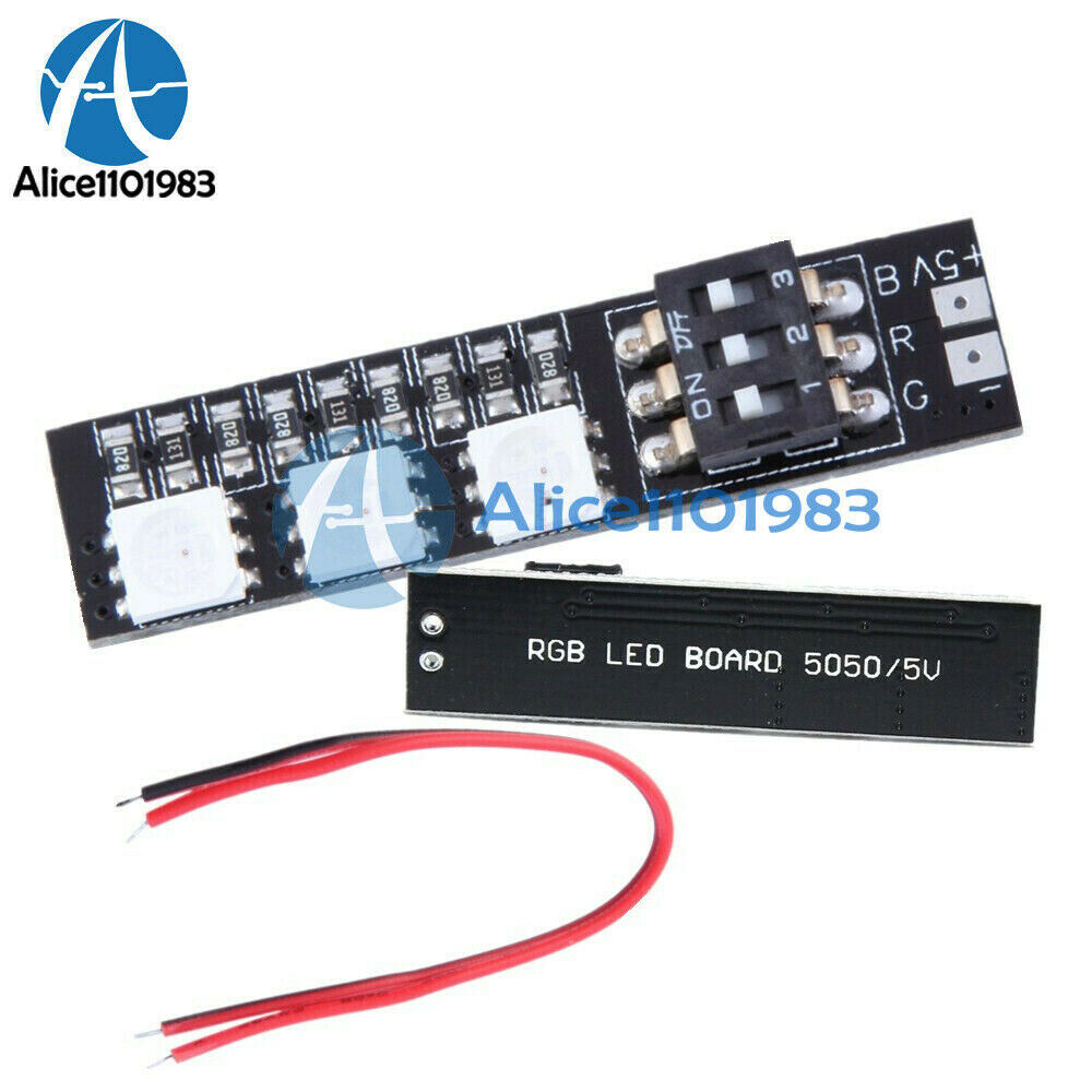 4PCS 3-LED RGB 5050 Light Lamp Board 5V 3S 4S 7 Colors Switch for RC QAV250 FPV