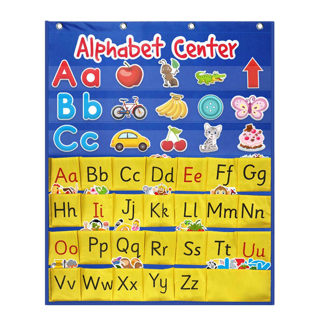 Alphabet Center Pocket Chart ABC Letter Word Recognition for Learning Home