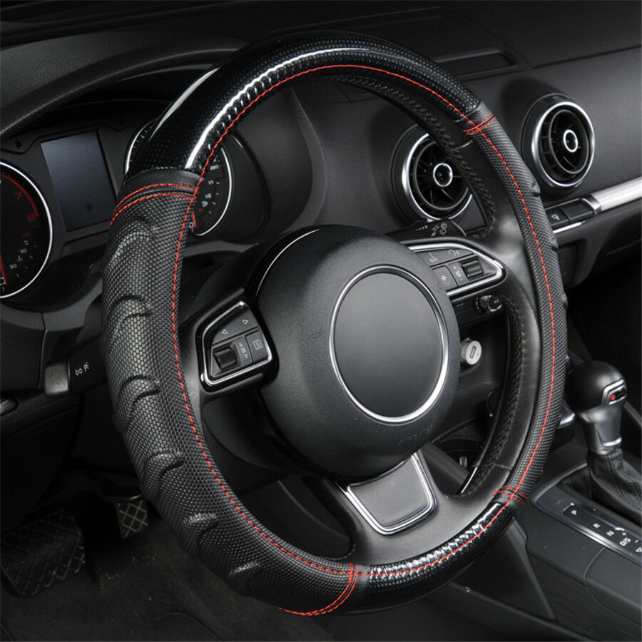 Car Steering Wheel Cover Soccer Pattern Splice Light Leather FOR Most CarStyling