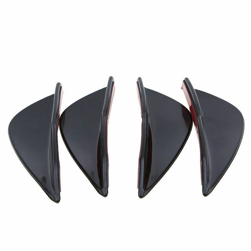 4Pcs Carbon Fiber Look Car Front Bumper Fins Lip Canards Splitter Trim Univeral