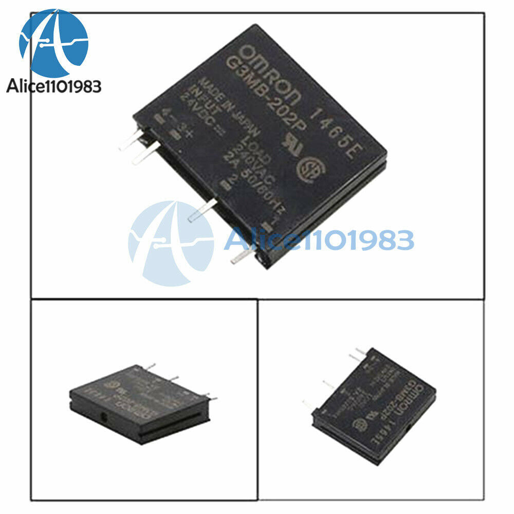 5PCS G3MB-202P-24V DC-AC PCB SSR In 24V 2A Out 240V Solid State Relay Module