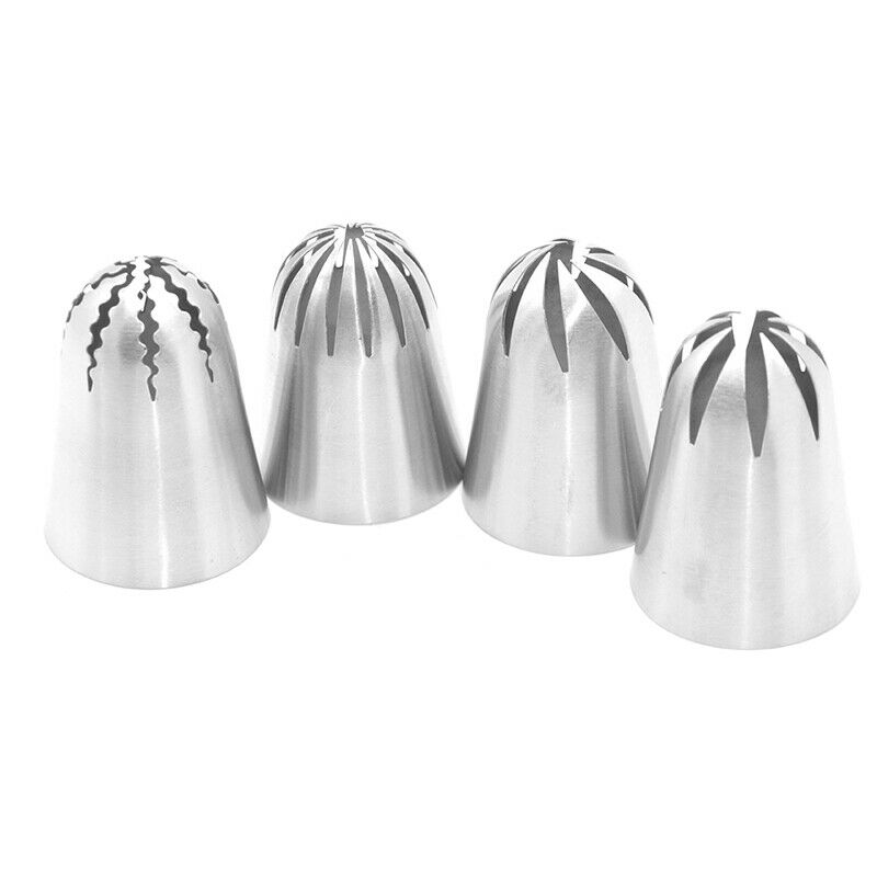 Cake Piping Tips Decorating Mouth Set 4 Pcs Steel  Baking Nozzle To.l8