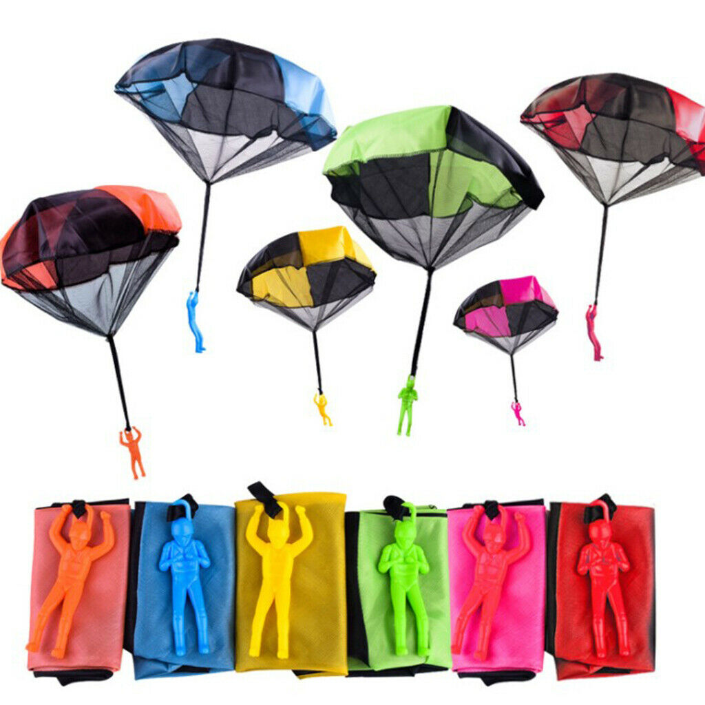 Pack of 5 Children Hand Throwing Throw Play Parachute Flying Toys Outdoor