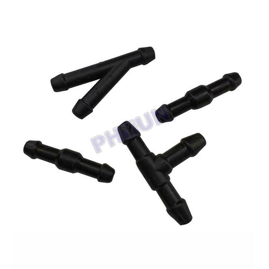 2M Car Hose + 4 Connectors For Car Windscreen Washer Jet Pumps/ Washer Nozzles