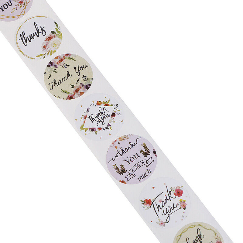 500 Pcs/Roll Round Thank You Stickers Seal Labels  Stickers Labels for Pa.l8