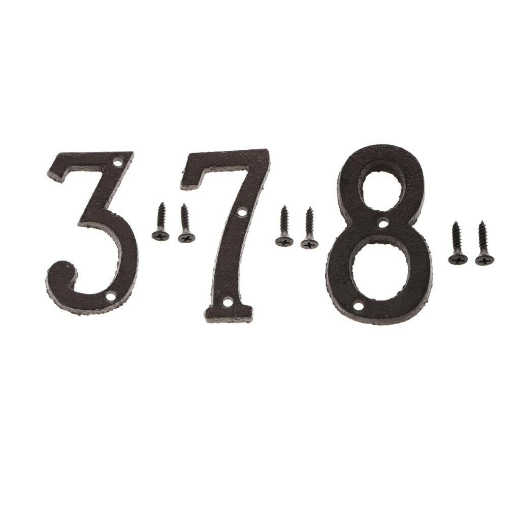3Pack Doorplate Door Number Sign Plaque 3 7 8 Home Building Cafe Door Decor
