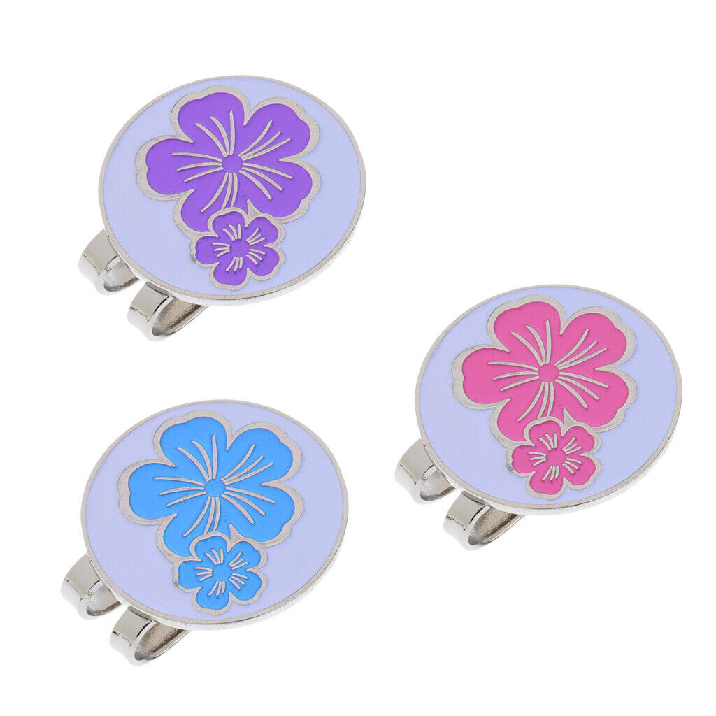 3 piece golf hat clip with magnet golf ball marker