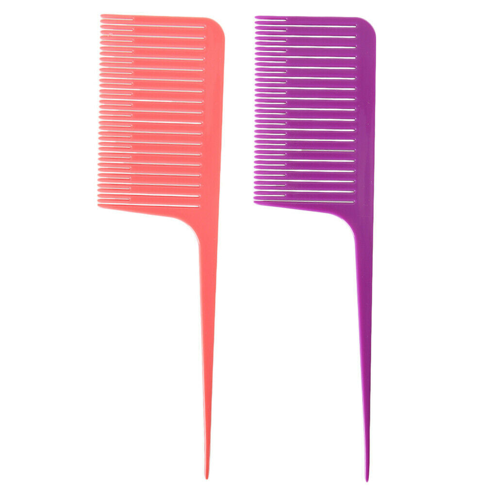 2pcs Plastic Weave Highlighting Foiling Hair Combs for Salon Comb Tool