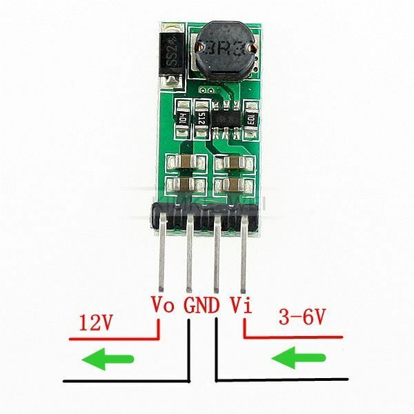 Mini DC-DC Boost Step-up Power Supply Module Converter 3V/3.3V/3.7V/5V/6V to 12V