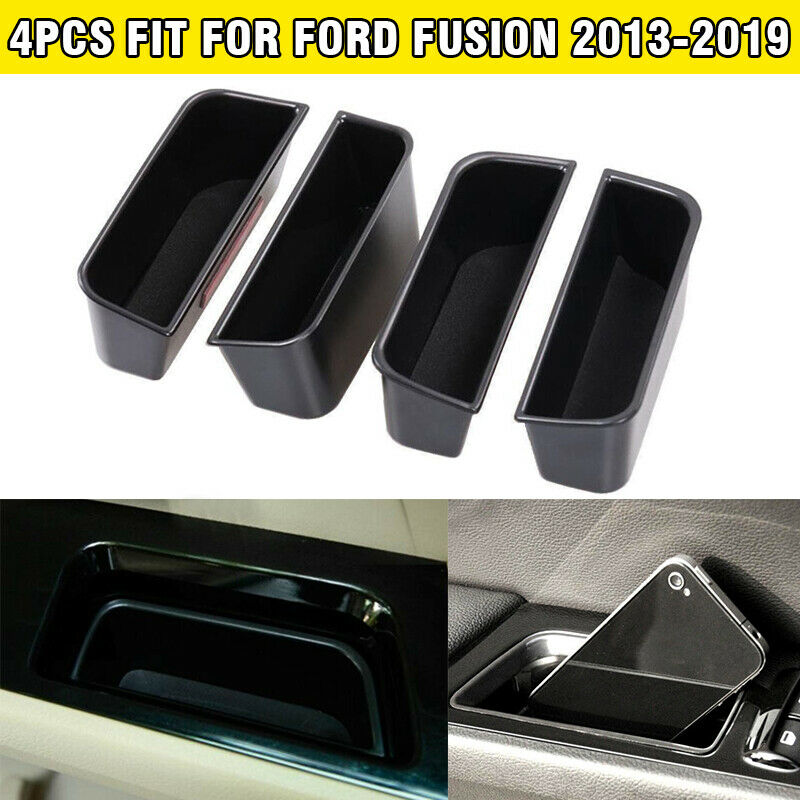 4pcs Car Armrest Container Door Storage Box Handle Fit For Ford Fusion 2013-2019