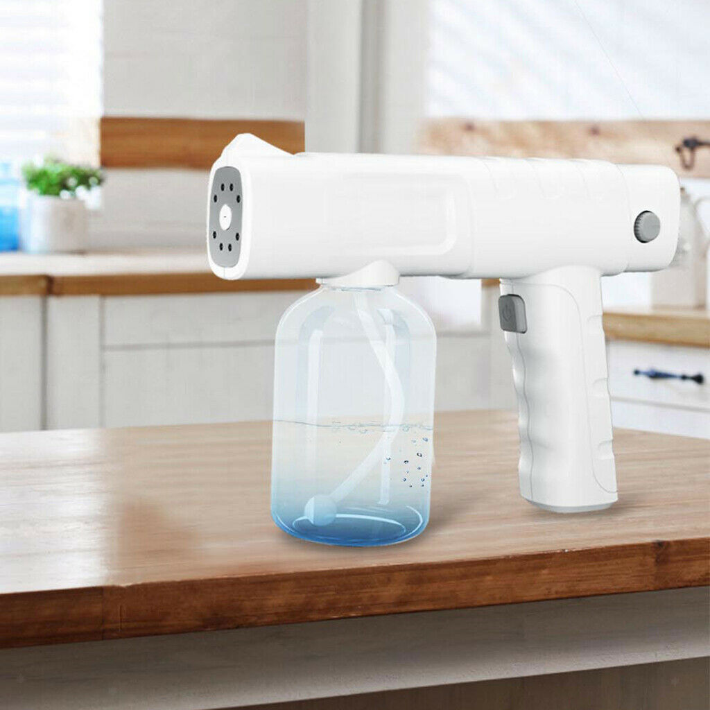 Blue Light Nano Steam Sprayer Spray Gun Car Office Disinfection Fogger 600ml