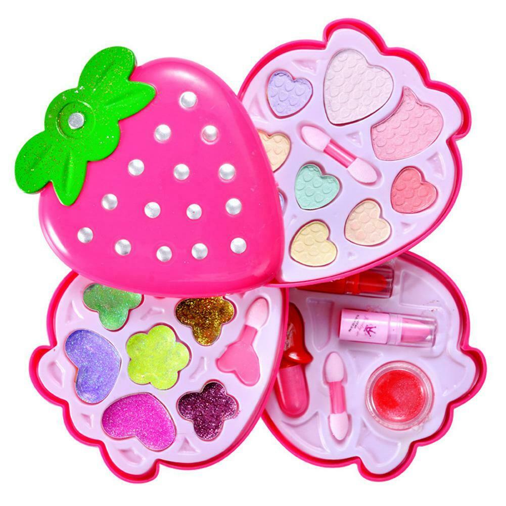 Princess Lips Pigment Cosmetic Pretend Play Toys Girls Manicure Makeup Kit @