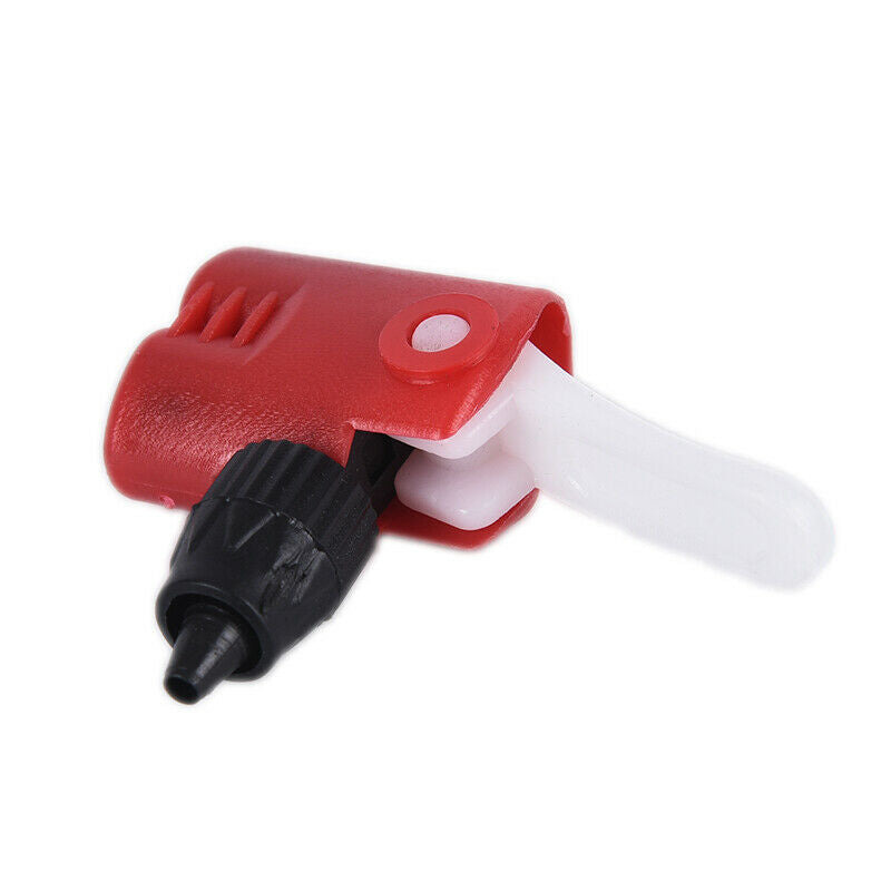 Bicycle Red Pump Valve Nozzle Hose Adapter Double Head Pumping AccessorieY1